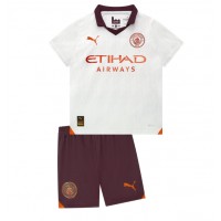 Camisa de Futebol Manchester City Equipamento Secundário Infantil 2023-24 Manga Curta (+ Calças curtas)